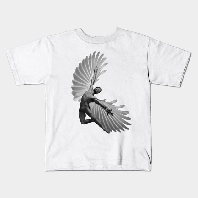 Icarus Kids T-Shirt by LAZYJStudios